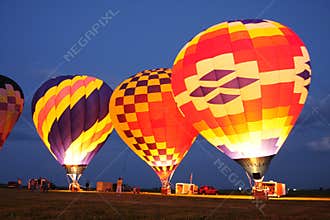 Hot air balloons flight