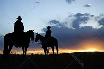 Cowboy silhouettes