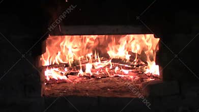 Fire in the stove