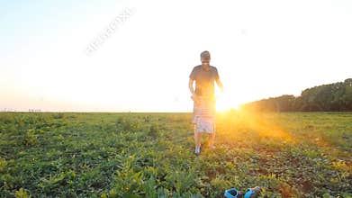 Family fun - father and his son up in the air