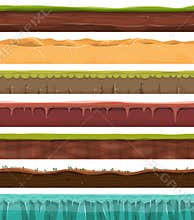 Seamless Grounds, Land And Soil For Ui Game