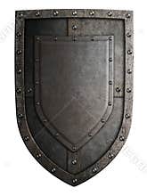 Medieval coat of arms shield isolated