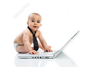 The small baby business boy