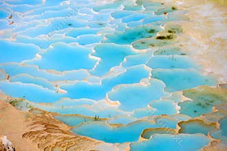 Travertine pools and terraces in Pamukkale