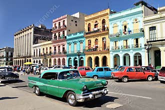 Retro car in Havana, Cuba.