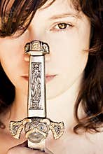 Woman with fantasy dagger