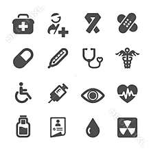 Hospital and medical icon set