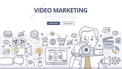 Video Marketing Doodle Concept