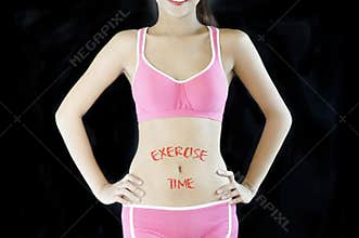 Girl exercise time