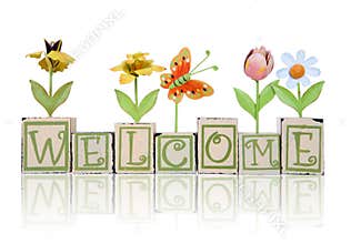 Garden Themed Welcome Sign