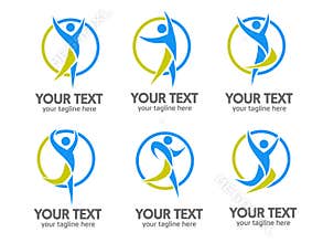 Active people logo vector