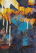 Paint Drip Rust Abstract