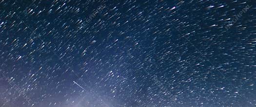 Stars trail time-lapse, comet style.