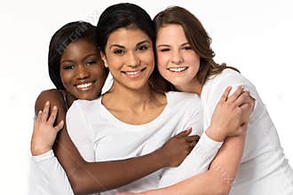Diverse group of women smiling