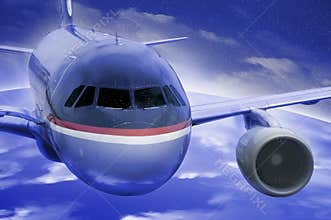 Airplane flying