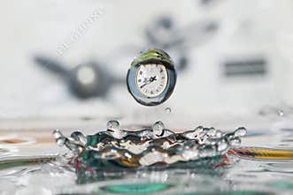 Surrealism. Drop of time.