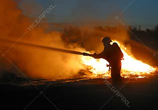 Lone firefighter