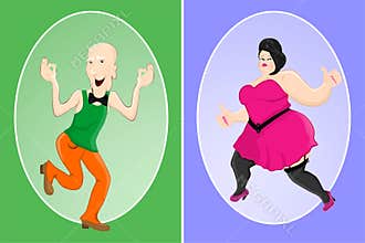 Slim Man and Fat Woman