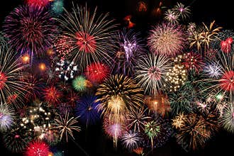 Seamlessly Fireworks Celebration at night