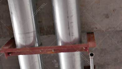 Fire System Piping on Construction Site