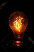 Amber Edison light bulb