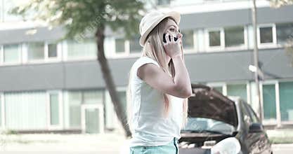 Broken car calling for help