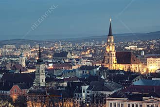 Cluj Napoca at dusk