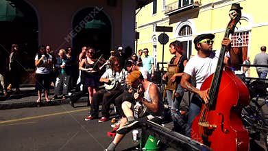 New Orleans French Quarter street musicians New Orleans Louisiana