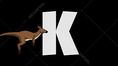 Letter K and Kangaroo (foreground)