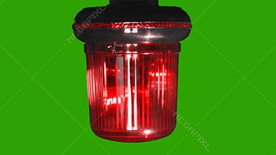 Red emergency light flashing with Alpha Channel-HD