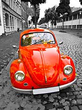 Old red car