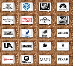 logos and vector of top famous film studios and production cinematography companies