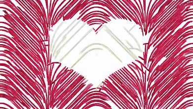 Abstract painting heart symbol