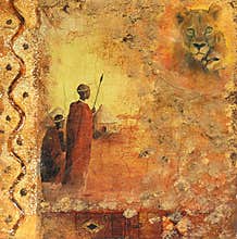 African fighters and lioness