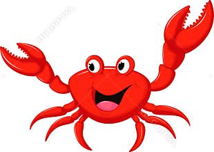 Funny cartoon crab