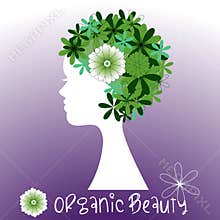 Woman Beauty Spring flower in bloom