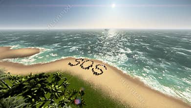 SOS on a deserted island footage