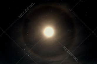 Star sky moon halo