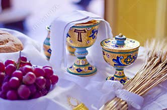 Symbols of religion : bread and wine