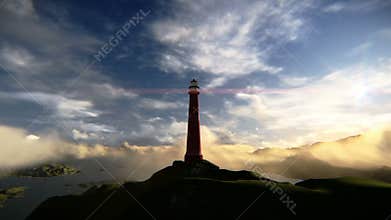 Lighthouse on top of a mountain