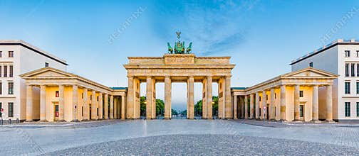 Brandenburg Gate at sunrise, Berlin, Germany