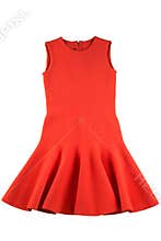 Red jersey dress isolated