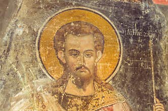 Jesus Christ in old fresco