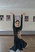 Portrait of a young girl Latin dance