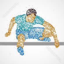 Abstract athlete jump