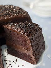 Slice Of Chocolate Fudge Cake