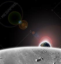 PLANET EARTH FROM THE MOON