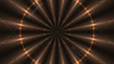 Gold light and black background, loop