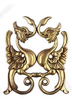 Antique golden wood ornament