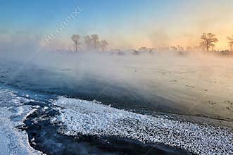 The Songhua river sunrise